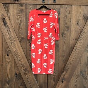 Boden Coral Stretch Dress w Pockets